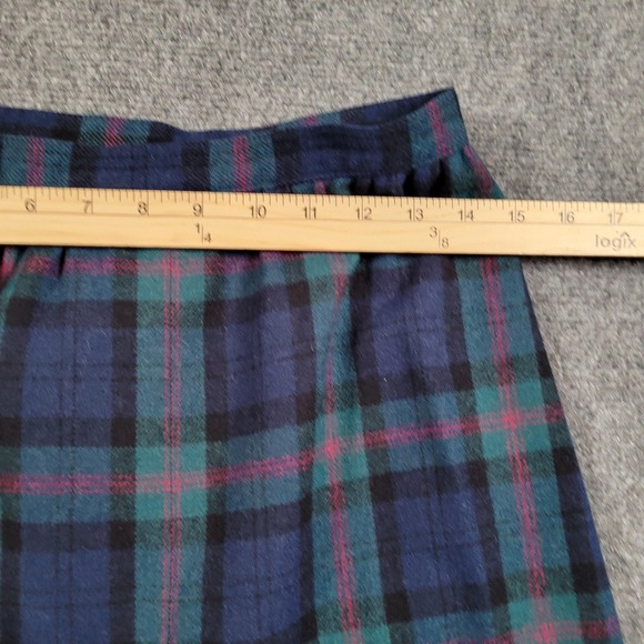 Vintage Pendleton Skirt Small Petite Black Watch Tartan Plaid Wool Made USA 80s - Picture 3 of 10